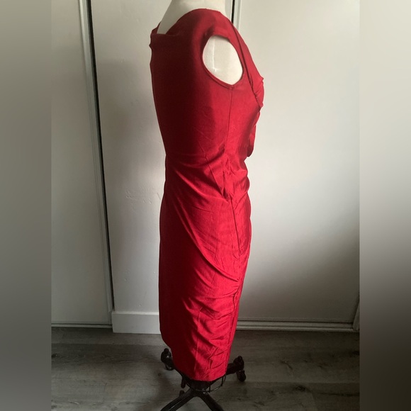 Vintage 1990’s spandex stretch bodycon midi gown goth rockabilly glam brat style - Picture 3 of 8